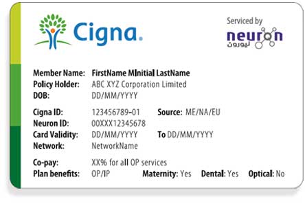 cigna member id number format